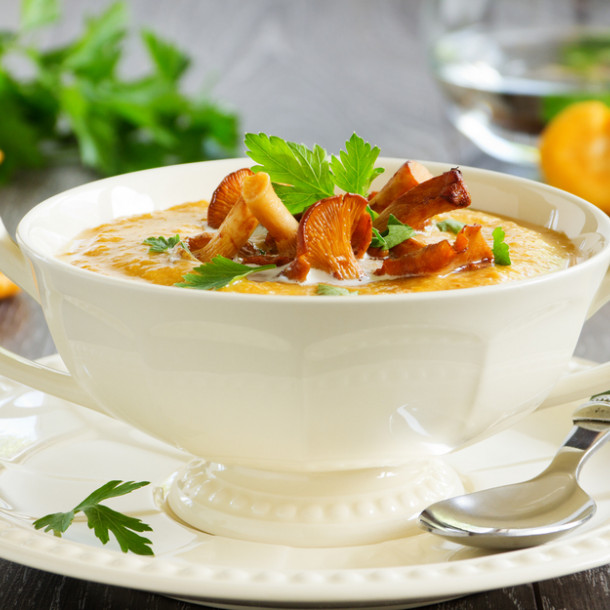 Potimarron aux chanterelles