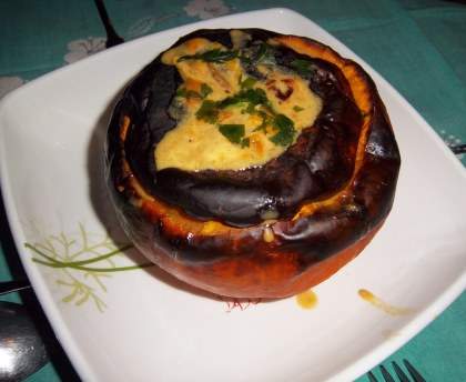 Potimarron aux crevettes