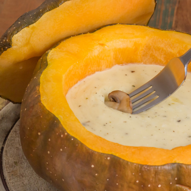 Potimarron farci fromage