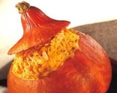 Potimarrons d'Halloween farcis à la truite