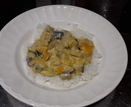 Potiron et aubergine à l'indienne
