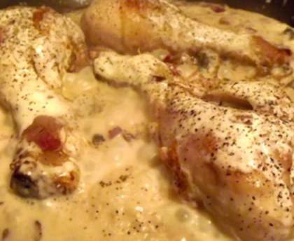 Poulet à la  crème