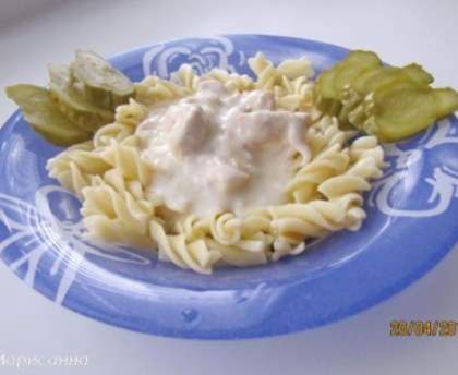 Poulet à la crème fraîche et au fromage