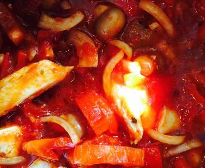 Poulet à la tomate