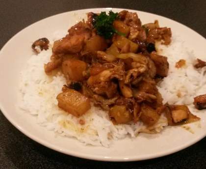 Poulet à l'orange et ananas