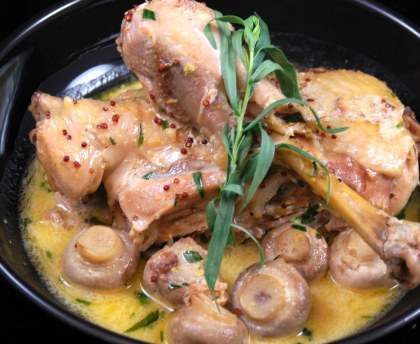 Poulet au Champagne et à l'estragon