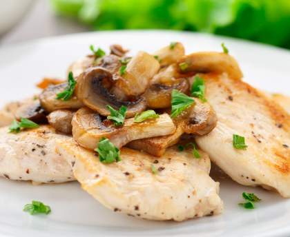 Poulet au champignons