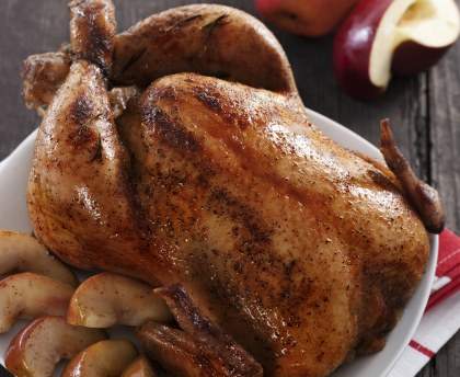 Poulet au cidre et aux pommes