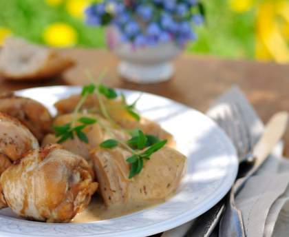 Poulet au cidre maison