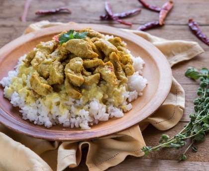 poulet au coco et curry