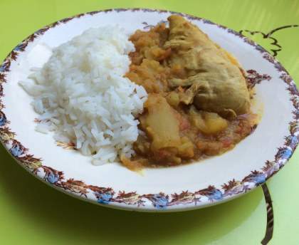 Poulet au curry ( carri poule à l'île Maurice)