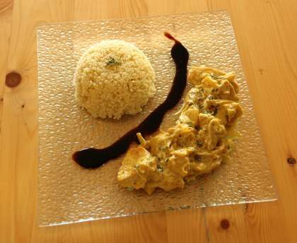 Poulet au curry et aux pommes