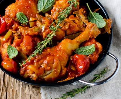 Poulet au curry et chorizo