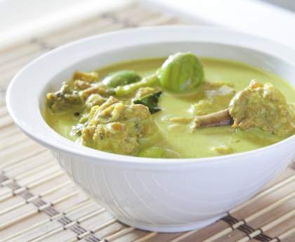 Poulet au curry vert