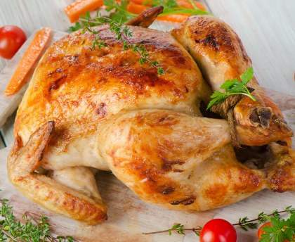 Poulet au four