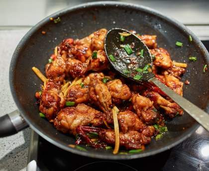 Poulet au miel façon wok