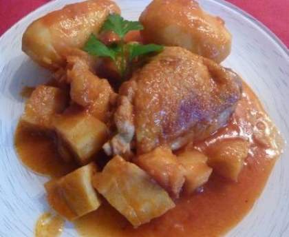 Poulet au panais et pomme de terre