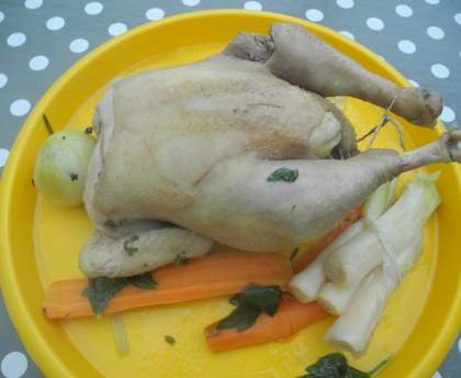 Poule(t) au riz parisienne :