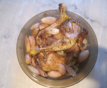 Poulet au vinaigre balsamique et aux échalotes