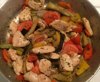 Poulet au wok aux légumes du soleil