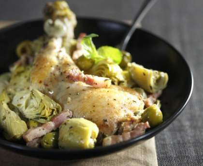 poulet aux artichauts