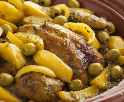 Poulet aux olives et citrons confits (MAROC)