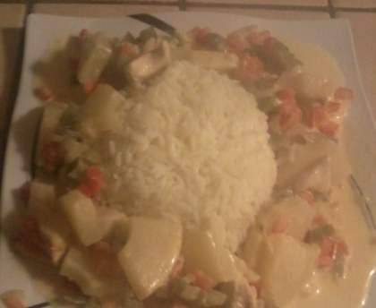 Poulet aux poivrons et ananas