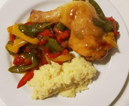 Poulet aux poivrons façon tajine