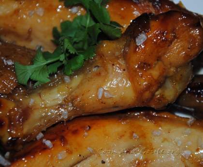 Poulet caramélisé au miel