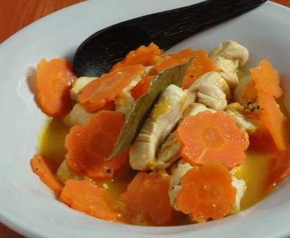 Poulet carottes au jus d'orange