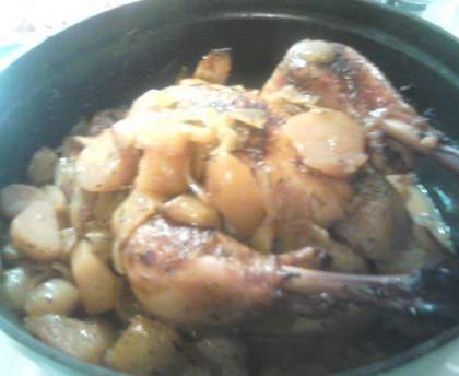 Poulet curry, citron et miel