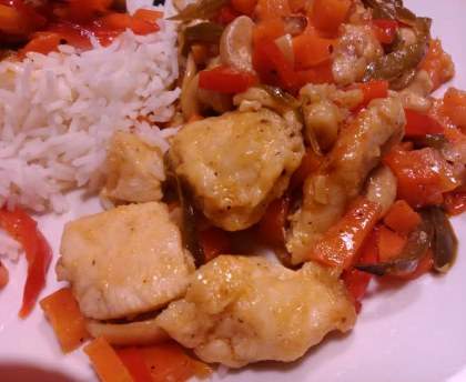 Poulet (mariné) aux noix de cajou