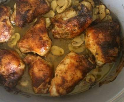 Poulet mariné vinaigrette 