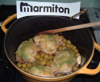 Poulet martien aux olives vertes et wasabi