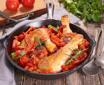 Poulet mijoté aux légumes facile