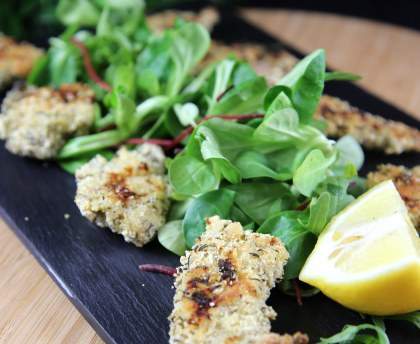Poulet pané au yaourt et aux fines herbes