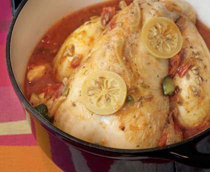 Poulet provençal aux citrons confits