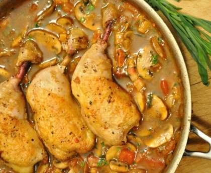 Poulet rôti chasseur au romarin (cocotte)