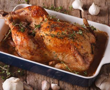 Poulet rôti croustillant et moelleux de ma grand-mère
