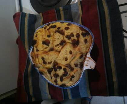 Pudding épicé au pain beurré