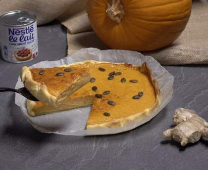 Pumpkin pie au lait concentré sucré