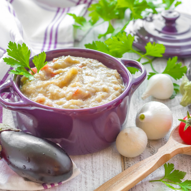 Purée d'aubergine pour bébé
