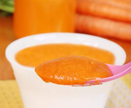 Purée de carotte-citron pour bébé