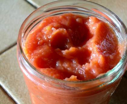 Purée de coings aux aiguillettes d'orange