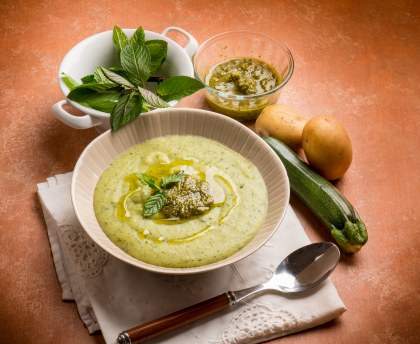 Purée de courgettes aux herbes