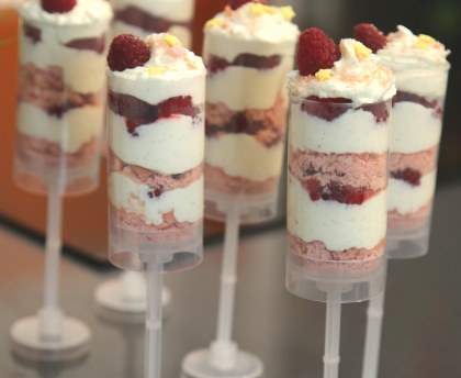 Push cake facile aux biscuits roses et aux framboises