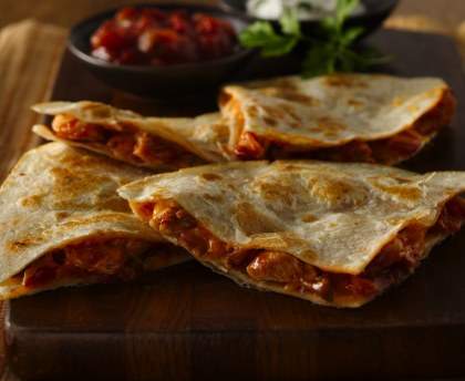 Quesadillas au poulet fondant et fromage