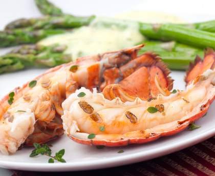 Queues de langoustine à l'ail
