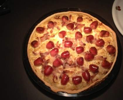 Quiche à la choucroute et saucisse