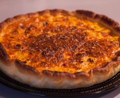 Quiche à la feta et aux deux tomates